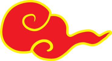 de rood Chinese wolk symbool royalty voor decor beeld png