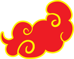 The red Chinese cloud  symbol royalty for decor image png