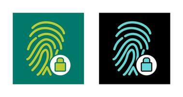 Fingerprint Lock Vector Icon