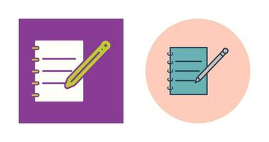 Notebook and Pen Vector Icon