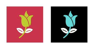 Flower with leaves Vector Icon