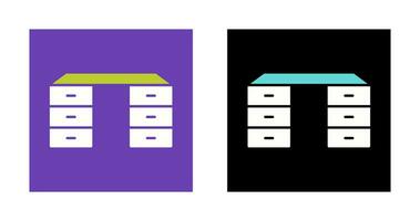 Table with Drawers Vector Icon