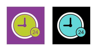 24 Hour Service Vector Icon