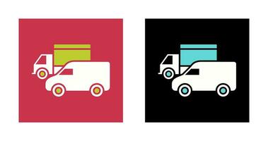 Parked Trucks Vector Icon