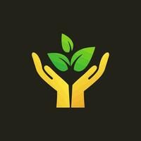 logo ecological environment icon, green vector