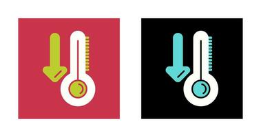 icono de vector de baja temperatura