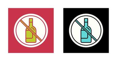 No Alcohol Vector Icon