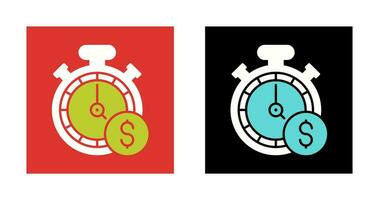 icono de vector de tiempo de dinero