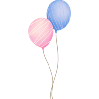 ballon pastel coloré anniversaire vacances fête anniversaire cadeau surprise fête décoration png