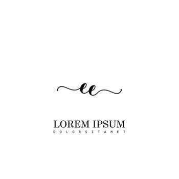 EE Initial Handwriting Template Design vector