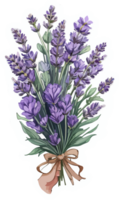 Lavender Flower Bouquet Sticker AI Generative png