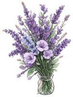 lavanda flor ramalhete clipart ai generativo png