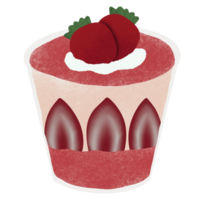 Erdbeere Torte Dessert Süss Illustration pn transparent backgrounf png . Profi