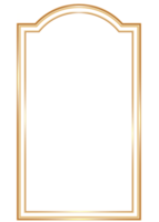 Ramadan window frame shape. Islamic golden arch. Muslim mosque element of architecture with ornament. Turkish gate and door png