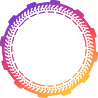 hud futuristisch Element. abstrakt optisch Neon- Ziel. Kreis geometrisch gestalten zum virtuell Schnittstelle und Spiele. Kamera Sucher zum Scharfschütze Waffe. png