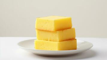 foto de amarillo mantequilla pastel. generativo ai