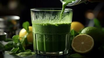 Leafy Greens Elixir. Sip on the Freshness of Vegetable Smoothie photo