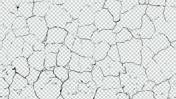 Dry land cracked background, grunge texture noise, broken, dark, black, abstract vector