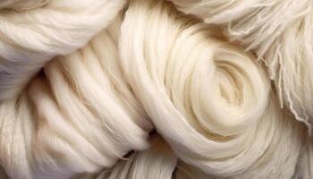 Fluffy wool pattern, abstract beauty in nature, softness and elegance generated by AI photo