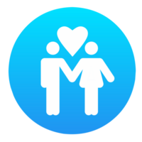 Pareja en amor icono png