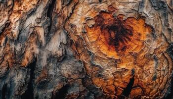 naturaleza árbol trompa, cerca arriba viejo, bruto, resistido, a rayas fondo generado por ai foto