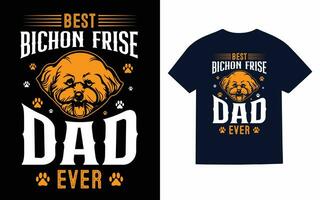 Bichon Frise Dog T-Shirt Design vector