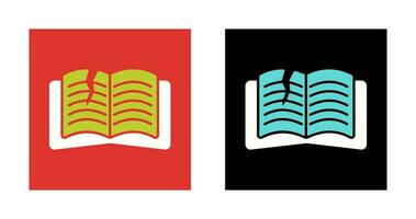 Teared Book Vector Icon