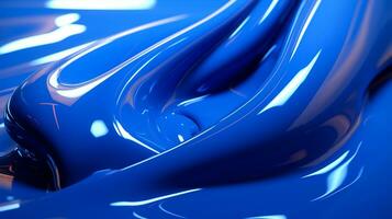 abstract blue color background with waves and lines photo