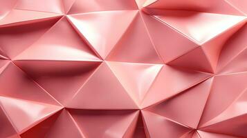 abstract geometric shapes in pink color. Futuristic polygonal background photo