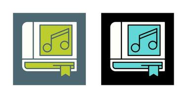 icono de vector de libro de música