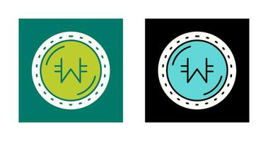 Won Currency Vector Icon