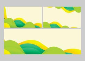 abstract green background set gradient collection for banner, poster vector