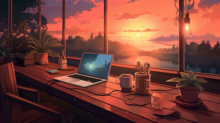 Aesthetic Desktop Wallpaper Stock Photos, Images and Backgrounds for