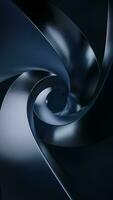 Metallic curve geometry background, 3d rendering. video