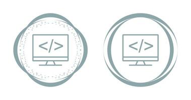 Coding on screen Vector Icon