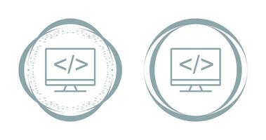 Coding on screen Vector Icon