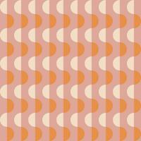 Abstract small orange and beige half circles seamless pattern. vector