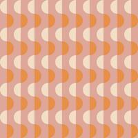 Abstract small orange and beige half circles seamless pattern. vector