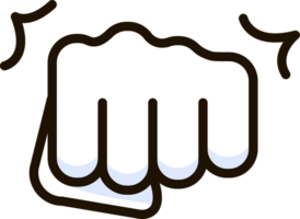 fisted hand ikon emoji klistermärke png
