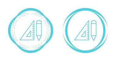 Pencil and Set Square Vector Icon