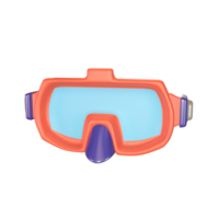 3D icon scuba diving mask rendered isolated on the transparent background png