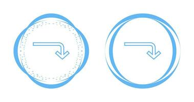 Turn Down Vector Icon