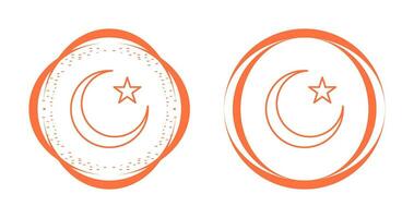 Moon and Star Vector Icon