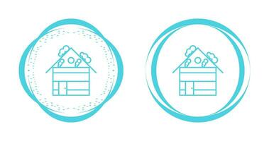 House with Snow Vector Icon