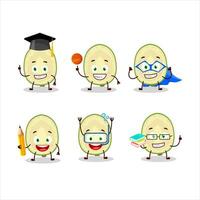 School student of slice of ambarella cartoon character with various expressions vector