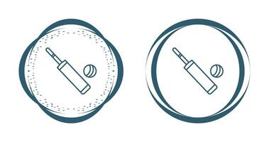 Cricket Bat and Ball Vector Icon