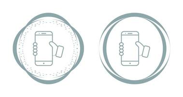 Holding Smartphone Vector Icon