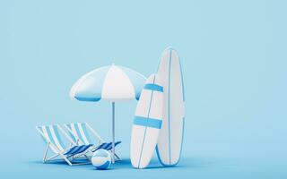 Surfboard with cartoon style, 3d rendering. photo