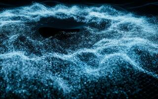 Abstract wave particles background, 3d rendering. photo