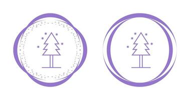 árbol en el icono de vector de nieve